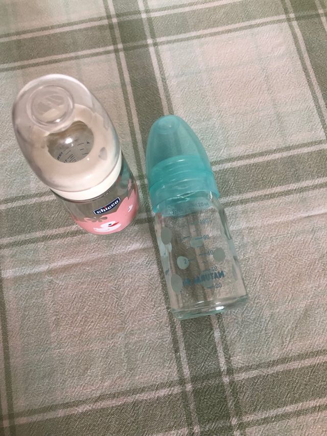2 Biberones de cristal 120 ml