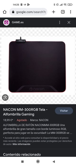 NACON MM-300RGB Tela - Alfombrilla Gaming