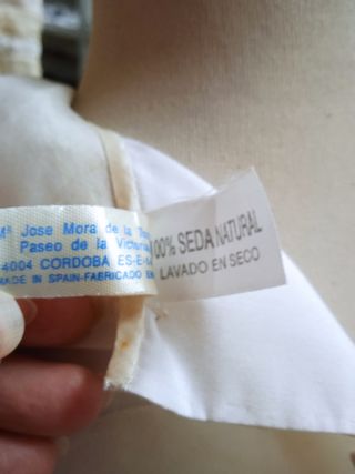 vestido comunión seda
