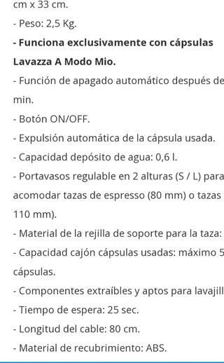 Cafetera Lavazza color gris a estrenar