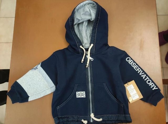 Felpa e cappuccio e zip