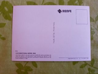 Postal Renfe locomotora serie 250