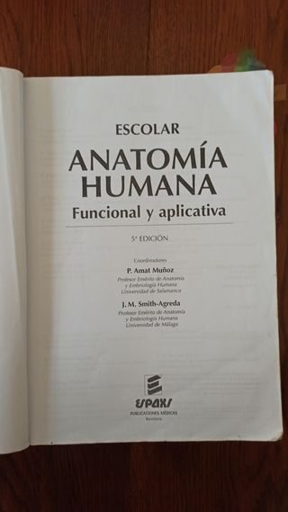 Libro Escolar se anatomía humana