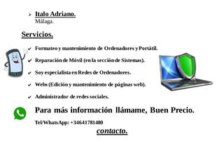Servicios de ordenadores e portátil.