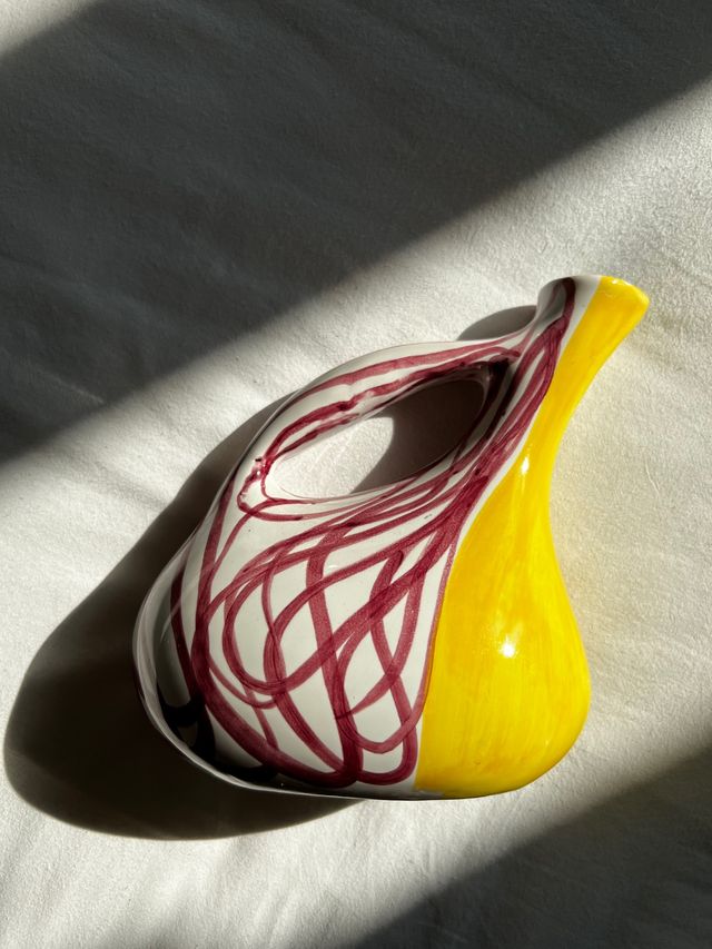 Deruta brocca in ceramica decorata