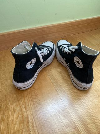 Converse Negras plataforma Talla 36