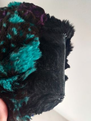 Abrigo de piel natural de conejo. Años 70'.