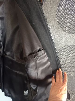 chaqueta chica astracán negro talla 46