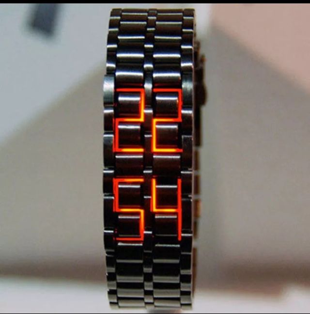 Relojes unisex pulseras preciosas LED