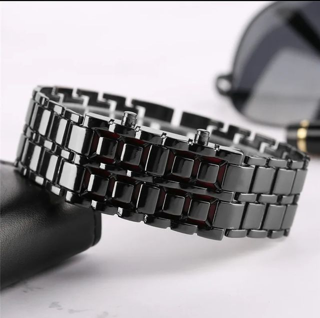 Relojes unisex pulseras preciosas LED