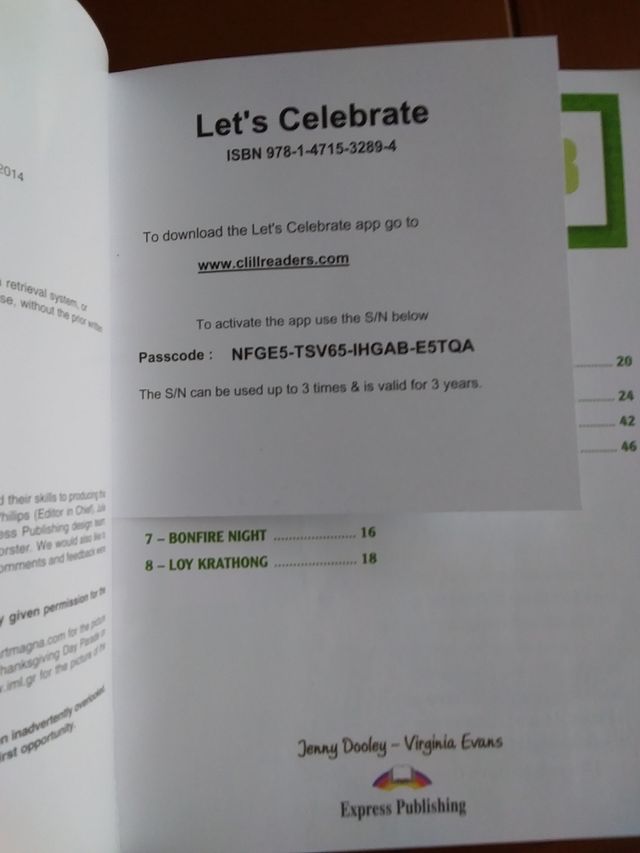 Vendo libro inglés:LET'S CELEBRATE! 3