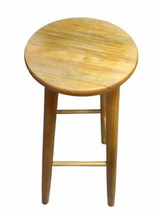 28030 Taburete alto madera barnizado 70 cm