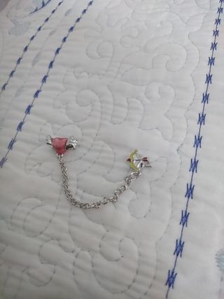 Cadena de seguridad Corazón y Arco pulsera Pandora