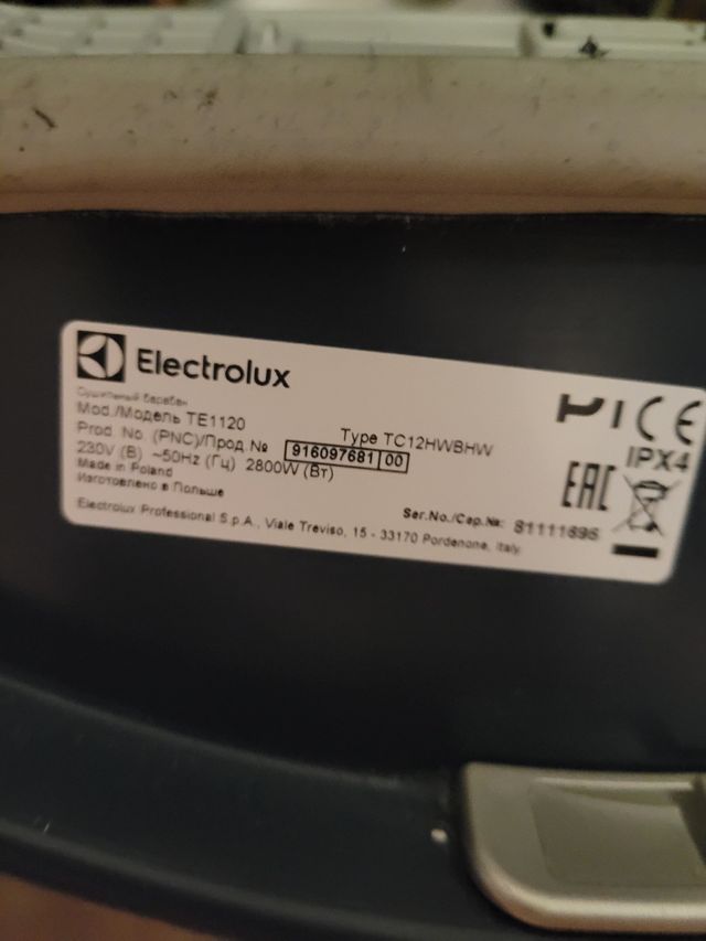 Secadora profesional Electrolux