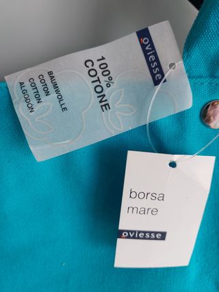 Maxi borsa mare in tela di cotone OVS.