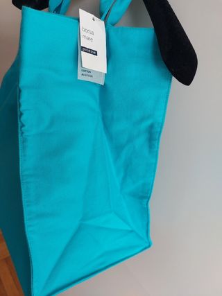 Maxi borsa mare in tela di cotone OVS.