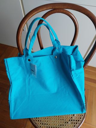 Maxi borsa mare in tela di cotone OVS.