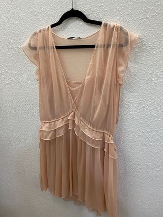 Vestido rosa de Mango
