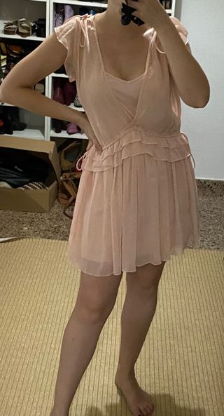 Vestido rosa de Mango
