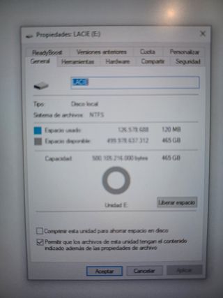 Disco duro externo Lacie Cinema Clasic. 500Gb