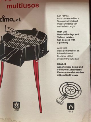 Barbacoa rústica garcima 40 cm