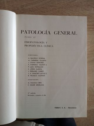 Patología General ediciones Toray 1970