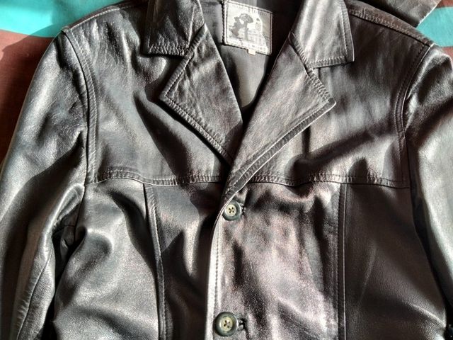 Chaqueta hombre cuero auténtico tres cuartos