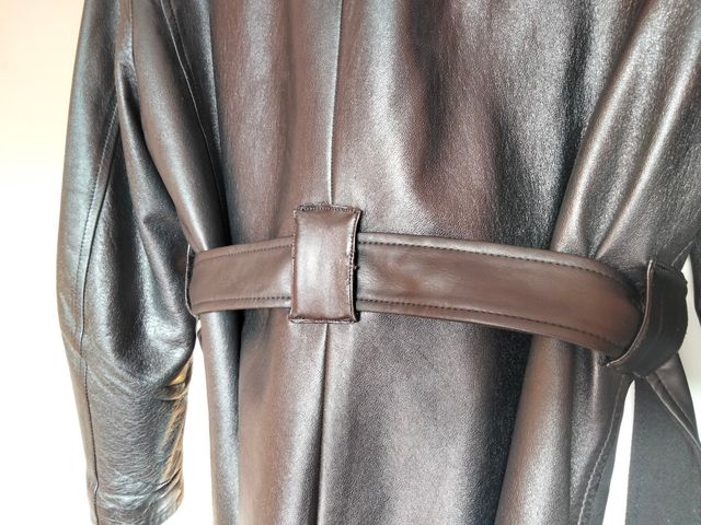 Chaqueta hombre cuero auténtico tres cuartos