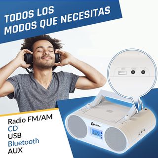 Reproductor CD portátil Bluetooth Radio