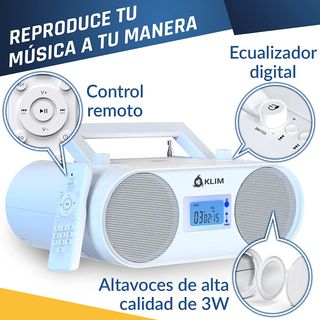 Reproductor CD portátil Bluetooth Radio