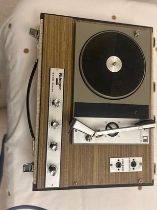 Tocadiscos años 60 maleta con 2 altavoces