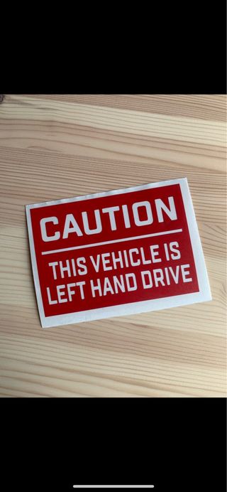 Pegatina Left Hand Drive