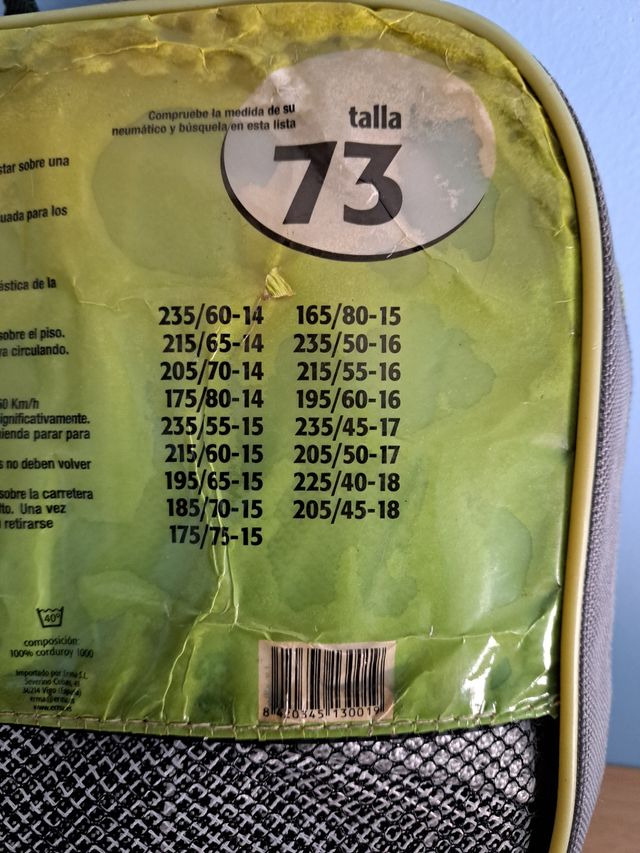 Fundas textiles talla 73 para nieve