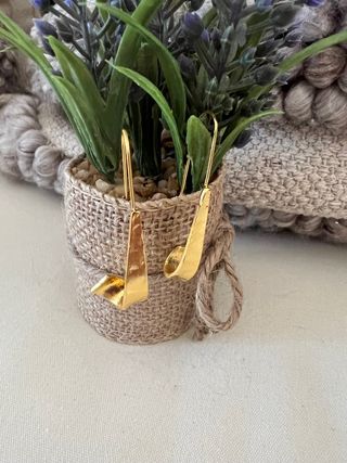 Pendientes dorados alargados a estrenar