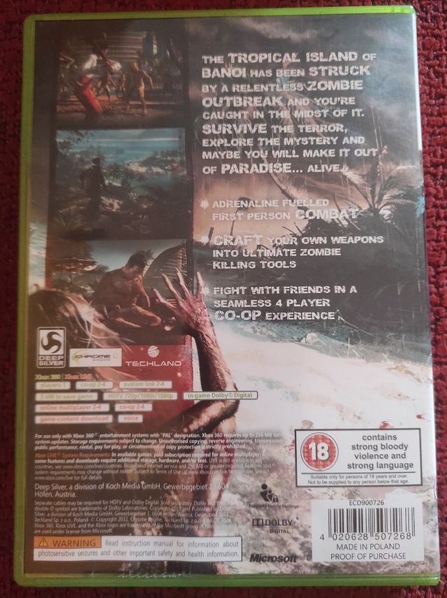 DEAD ISLAND XBOX 360 / XBOX ONE PRIMERA EDICIÓN