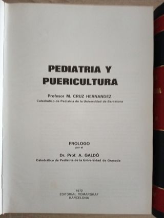 Pediatria y Puericultura de M.Cruz editorial Romar