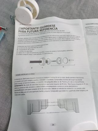 Barrera puerta seguridad bebés. Lindam #resurrecci