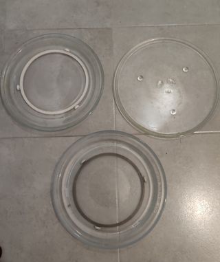 plato microondas con soporte