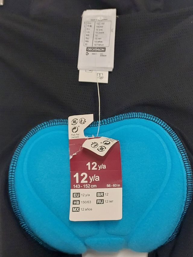 PANTALÓN CORTO CICLISMO NIÑO TALLA 12