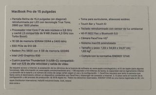 MacBook Pro 15", Core i7, 16 GB RAM, 512 GB SSD