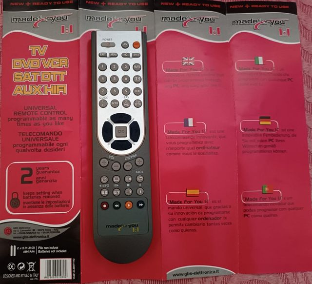 MANDO A DISTANCIA UNIVERSAL PARA TELEVISIÓN.