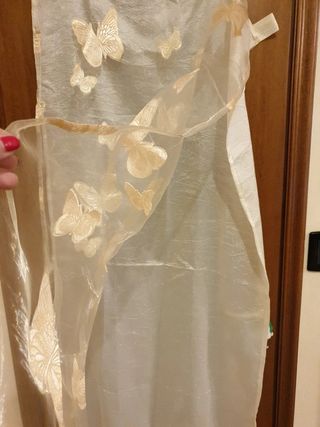 Coppia di tende con farfalle