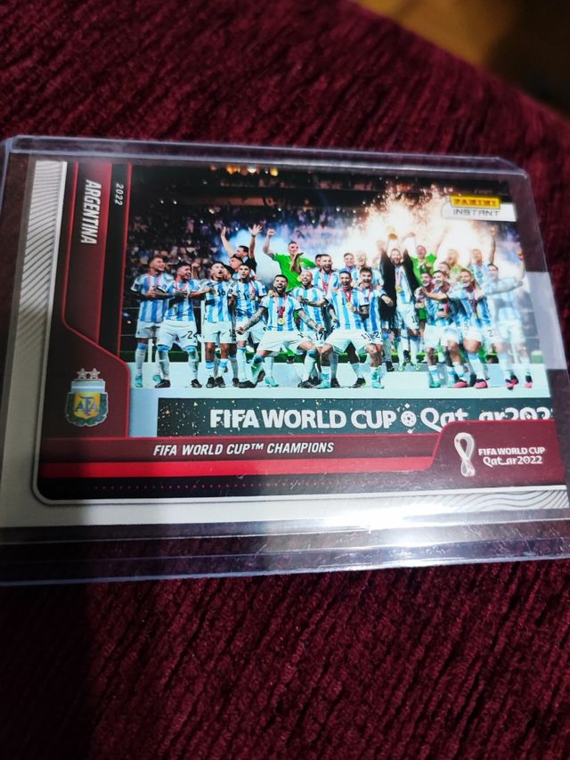 colección 4 cromos cards Messi instant qatar 2022 