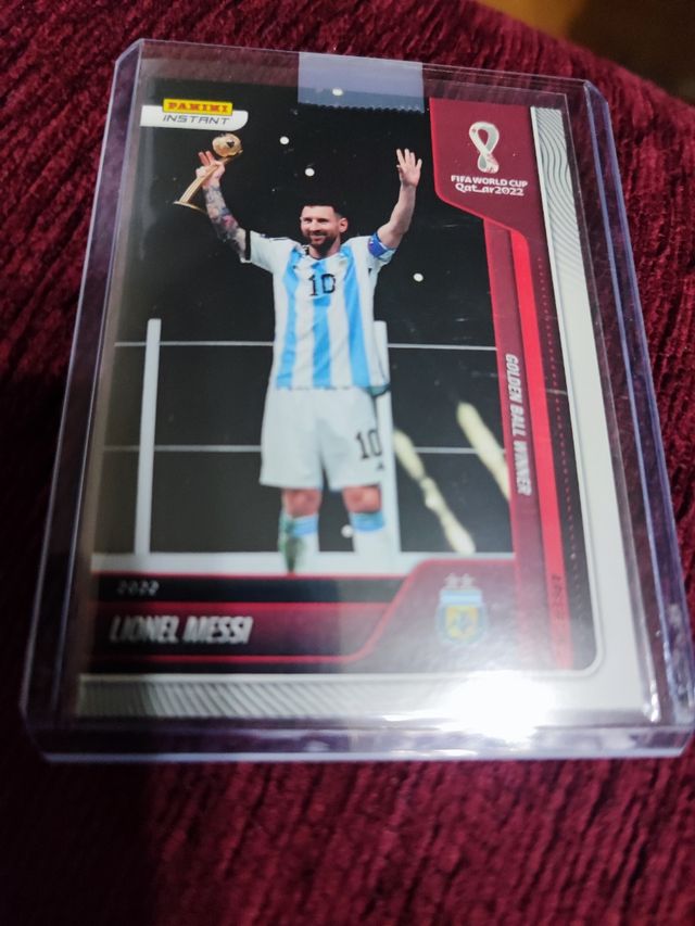 colección 4 cromos cards Messi instant qatar 2022 