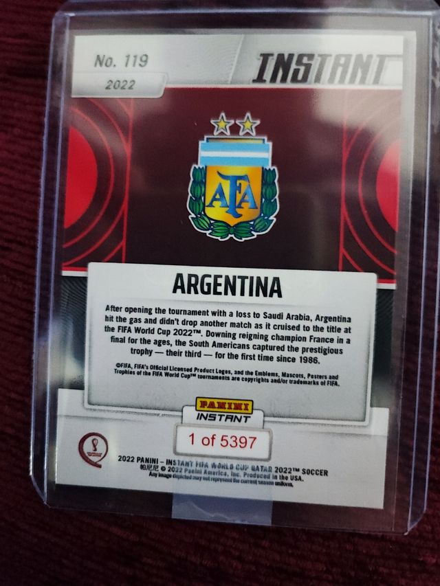 colección 4 cromos cards Messi instant qatar 2022 