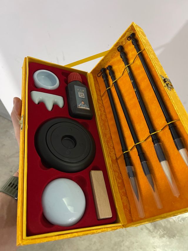 Estuche caligrafía pinceles china