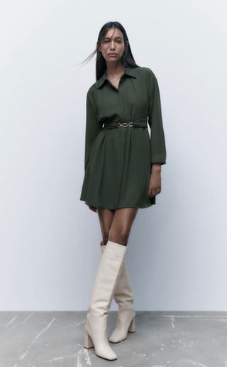 Botas altas piel Zara Talla 37