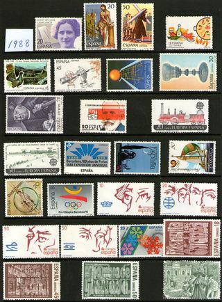SELLOS ESPAÑA 1988