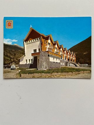 Postal antigua con sello de Franco de Villanua