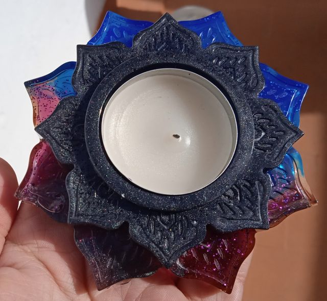 Portavelas de resina